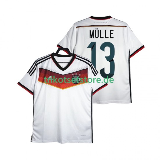 Deutschland Retro MULLER 13 2014 Herren Trikot Heim Kurzarm