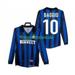 Inter Mailand BAGGIO 10 Retro 1998 1999 Herren Trikot Heim Langarm
