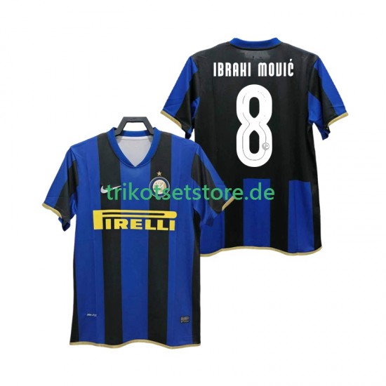 Inter Mailand Ibrahimovic 8 Retro Champions League 2008 2009 Herren Trikot Heim Kurzarm