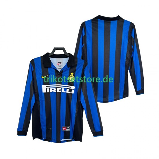 Inter Mailand Retro 1998 1999 Herren Trikot Heim Langarm