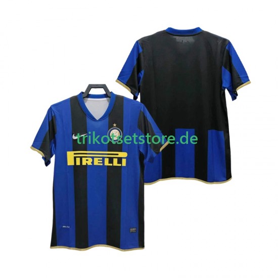Inter Mailand Retro Champions League 2008 2009 Herren Trikot Heim Kurzarm