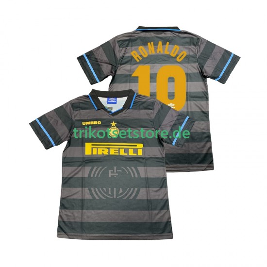 Inter Mailand Ronaldo 10 Retro 1997 1998 Herren Trikot Ausweich Kurzarm