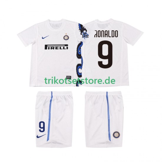 Inter Mailand Ronaldo 9 Retro 2010 2011 Kinder Trikotset Auswärts Kurzarm