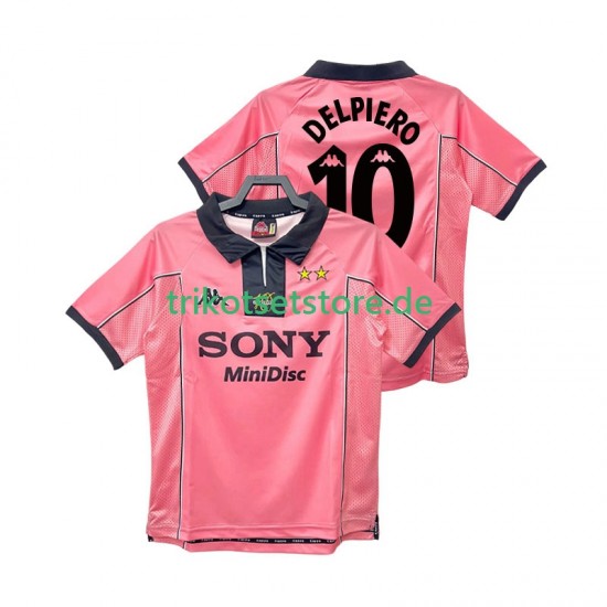 Juventus Turin DEL PIER0 10 Retro 1997 1998 Herren Trikot Auswärts Kurzarm