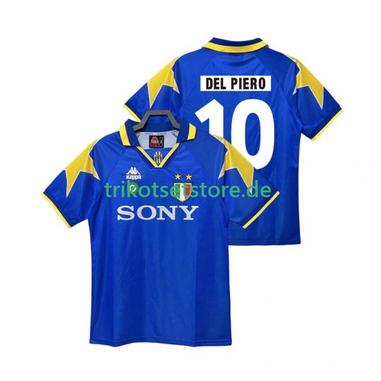 Juventus Turin DEL PIERO 10 Retro 1995 1996 Herren Trikot Auswärts Kurzarm