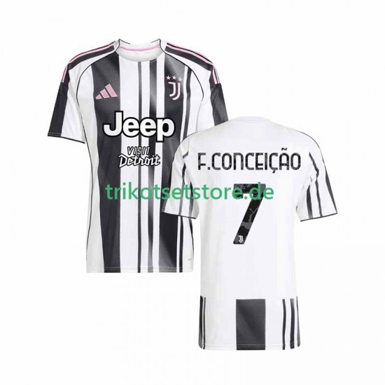 Juventus Turin Francisco Conceicao 7 2025-2026 Herren Trikot Heim Kurzarm