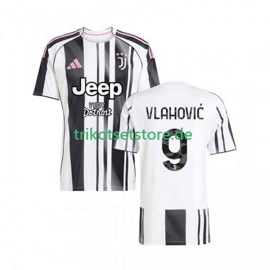 Juventus Turin Vlahovic 9 2025-2026 Herren Trikot Heim Kurzarm