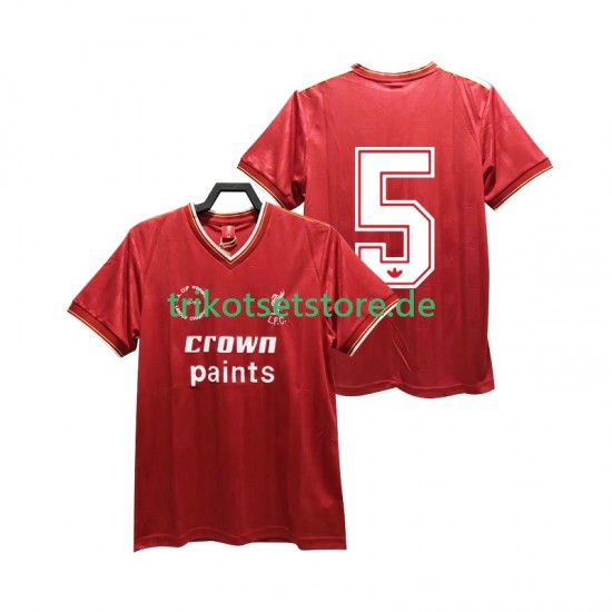 Liverpool 5 Retro 1985 1986 Herren Trikot Heim Kurzarm