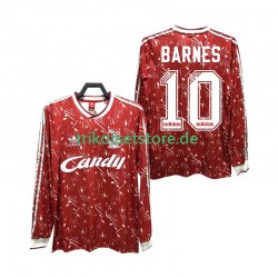 Liverpool BARNES 10 Retro 1989 1991 Herren Trikot Heim Langarm