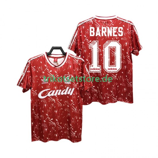 Liverpool BARNES 10 Retro 1989 1991 Herren Trikot Heim Kurzarm
