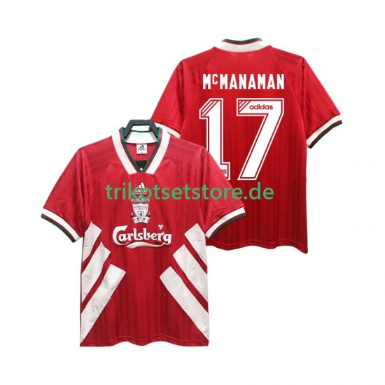 Liverpool MCMANAMAN 17 Retro 1993 1995 Herren Trikot Heim Kurzarm