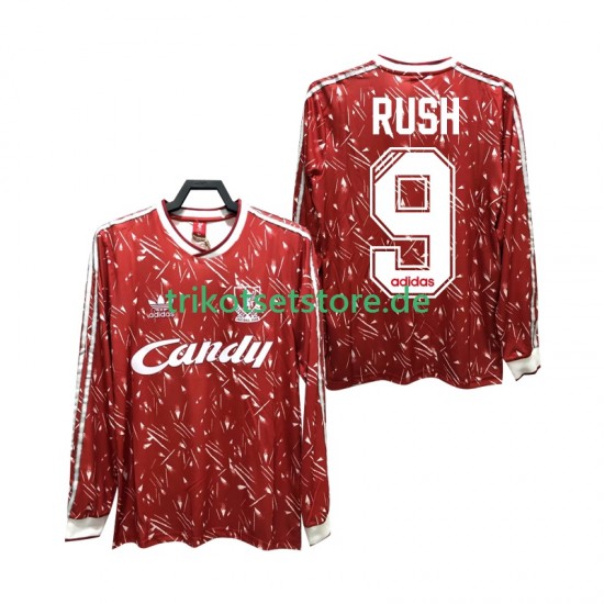 Liverpool Rush 9 Retro 1989 1991 Herren Trikot Heim Langarm