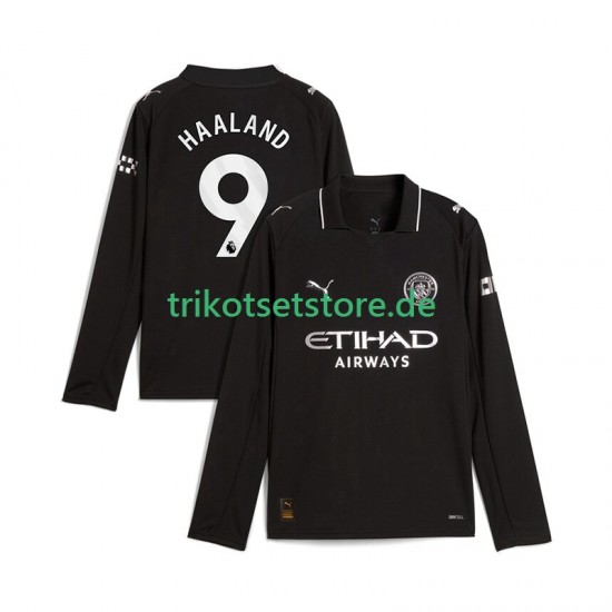 Manchester City Erling Haaland 9 2025-2026 Herren Trikot Auswärts Langarm