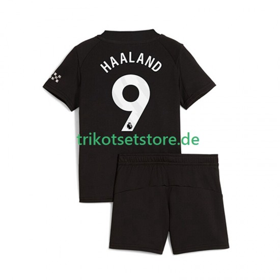 Manchester City Erling Haaland 9 2025-2026 Kinder Trikotset Auswärts Kurzarm