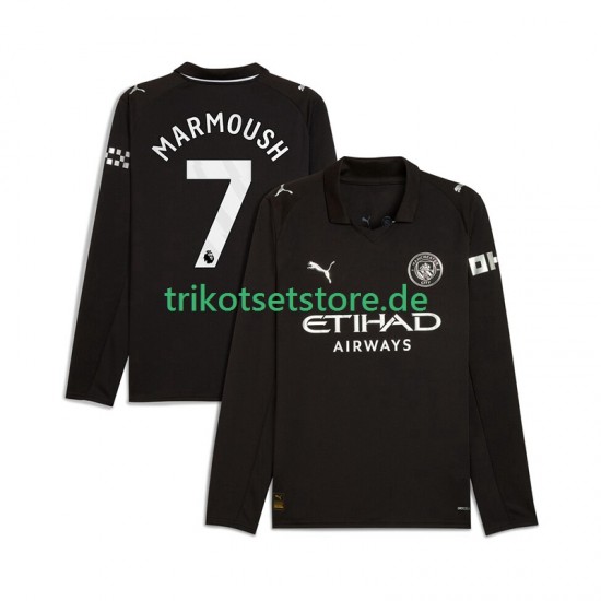 Manchester City Omar Marmoush 7 2025-2026 Herren Trikot Auswärts Langarm