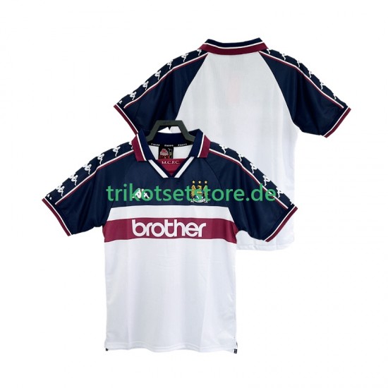 Manchester City Retro 1997 1998 Herren Trikot Auswärts Kurzarm