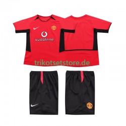 Manchester United Retro 2002 2004 Kinder Trikotset Heim Kurzarm