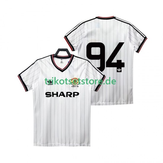 Manchester United 94 Retro 1983 1984 Herren Trikot Auswärts Kurzarm