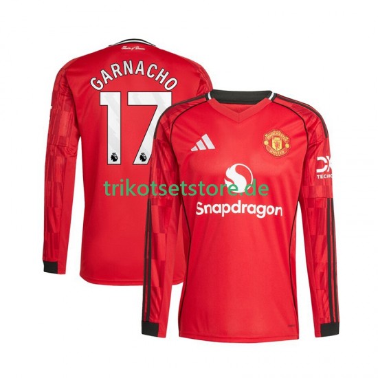 Manchester United Alejandro Garnacho 17 2025-2026 Herren Trikot Heim Langarm