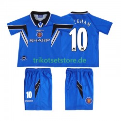 Manchester United BECKHAM 10 Retro 1996 1998 Kinder Trikotset Ausweich Kurzarm