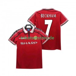Manchester United BECKHAM 7 Retro 1998 1999 Herren Trikot Heim Kurzarm