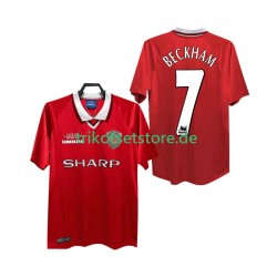 Manchester United BECKHAM 7 Retro 1999 2000 Herren Trikot Heim Kurzarm