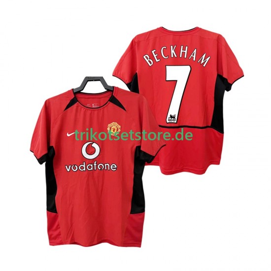 Manchester United BECKHAM 7 Retro 2002 2004 Herren Trikot Heim Kurzarm