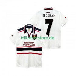 Manchester United Beckham 7 Retro 1998 1999 Herren Trikot Auswärts Kurzarm