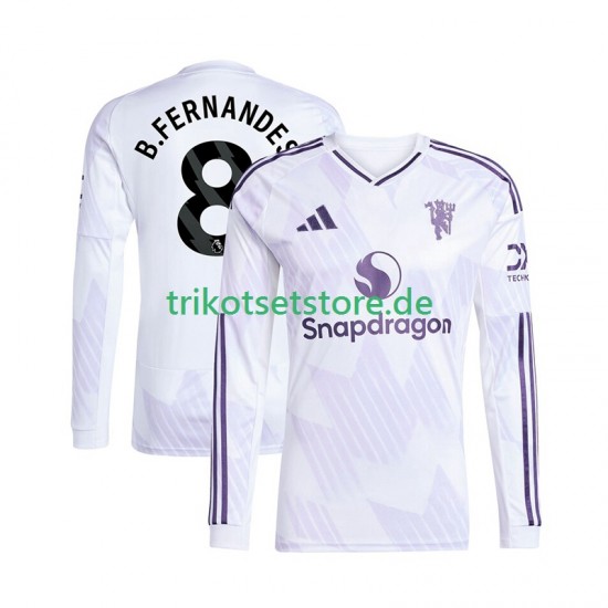 Manchester United Bruno Fernandes 8 2025-2026 Herren Trikot Auswärts Langarm