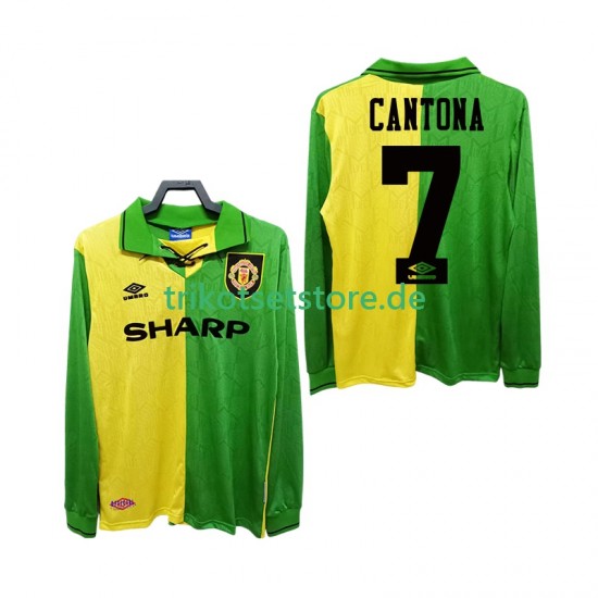 Manchester United CANTONA 7 Retro 1992 1994 Herren Trikot Auswärts Langarm