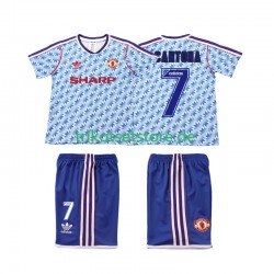 Manchester United CANTONA 7 Retro 1990 1992 Kinder Trikotset Auswärts Kurzarm