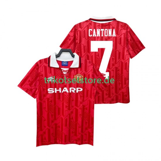 Manchester United CANTONA 7 Retro 1992 1994 Herren Trikot Heim Kurzarm