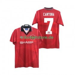 Manchester United CANTONA 7 Retro 1994 1996 Herren Trikot Heim Kurzarm