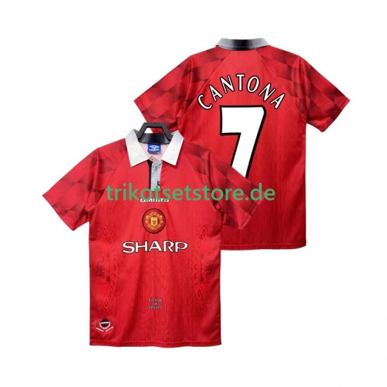 Manchester United CANTONA 7 Retro 1996 1997 Herren Trikot Heim Kurzarm