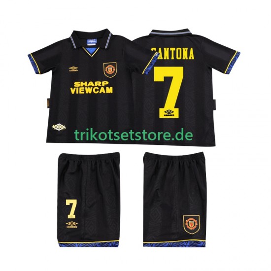Manchester United CONTONA 7 Retro 1993 1994 Kinder Trikotset Auswärts Kurzarm