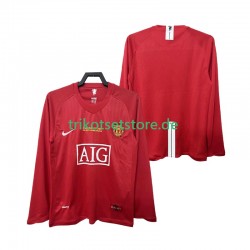 Manchester United Champions League Retro 2007 2008 Herren Trikot Heim Langarm