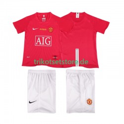 Manchester United Retro Champions League 2007 2008 Kinder Trikotset Heim Kurzarm