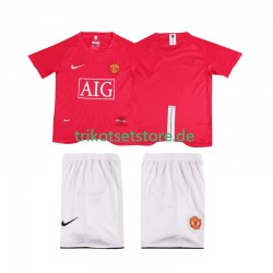Manchester United Retro Premier League 2007 2008 Kinder Trikotset Heim Kurzarm