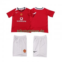Manchester United Retro 2005 2006 Kinder Trikotset Heim Kurzarm