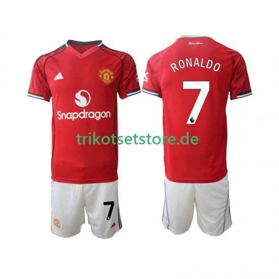 Manchester United Cristiano Ronaldo 7 2025-2026 Kinder Trikotset Heim Kurzarm
