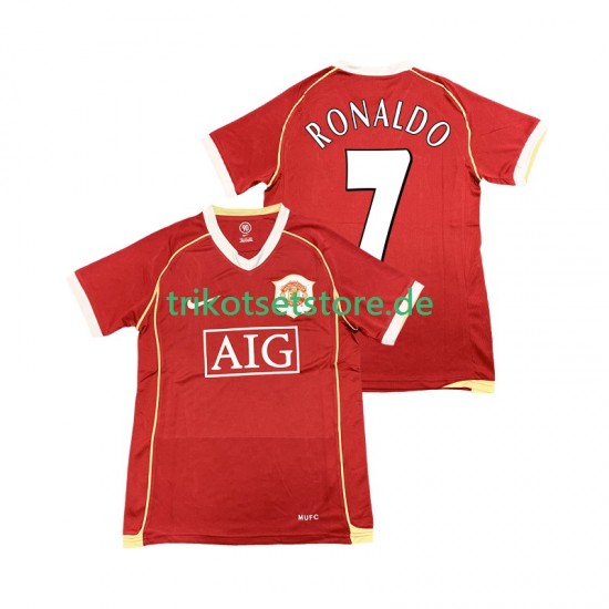 Manchester United Cristiano Ronaldo 7 Retro 2006 2007 Herren Trikot Heim Kurzarm