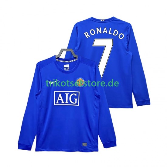 Manchester United Cristiano Ronaldo 7 Retro 2008 2009 Herren Trikot Ausweich Langarm