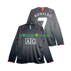 Manchester United Critstiano Ronaldo 7 Retro 2007 2008 Herren Trikot Auswärts Langarm