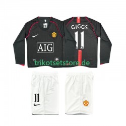 Manchester United GIGGS 11 Retro 2007 2008 Kinder Trikotset Auswärts Langarm