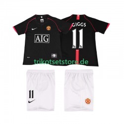 Manchester United GIGGS 11 Retro 2007 2008 Kinder Trikotset Auswärts Kurzarm