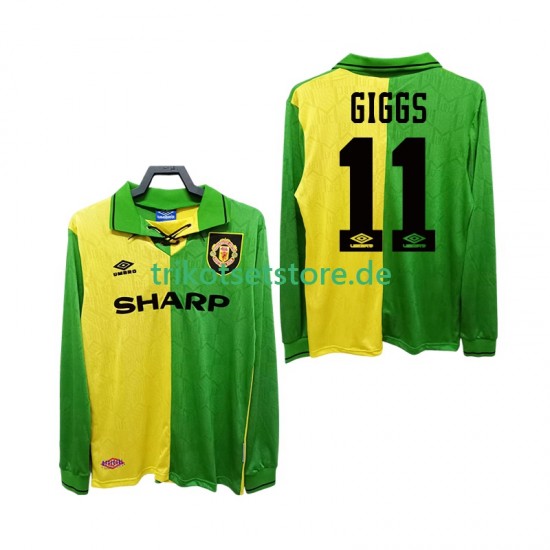 Manchester United GIGGS 11 Retro 1992 1994 Herren Trikot Auswärts Langarm