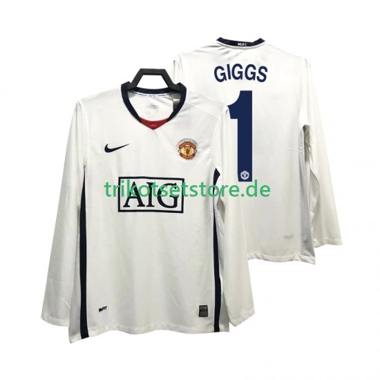 Manchester United GIGGS 11 Retro Premier League 2008 2009 Herren Trikot Auswärts Langarm