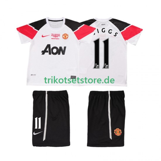 Manchester United GIGGS 11 Retro Champions League 2011 2012 Kinder Trikotset Ausweich Kurzarm
