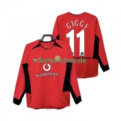 Manchester United GIGGS 11 Retro 2002 2004 Herren Trikot Heim Langarm