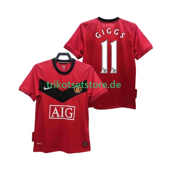 Manchester United GIGGS 11 Retro 2009 2010 Herren Trikot Heim Kurzarm